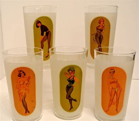 vintage keyhole drinking glasses.